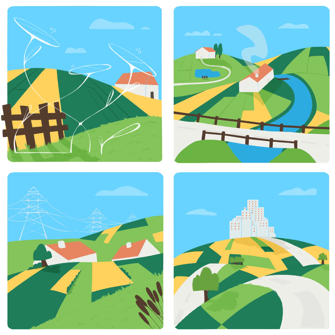 Blooming landscapes
